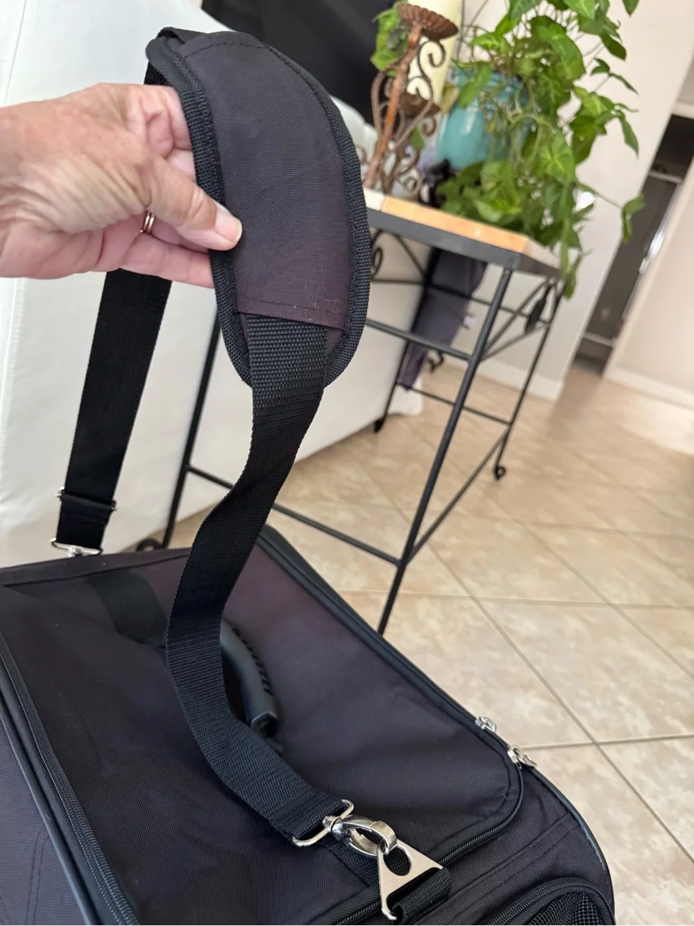Medium Rolling Pet Carrier and Cart – Black
